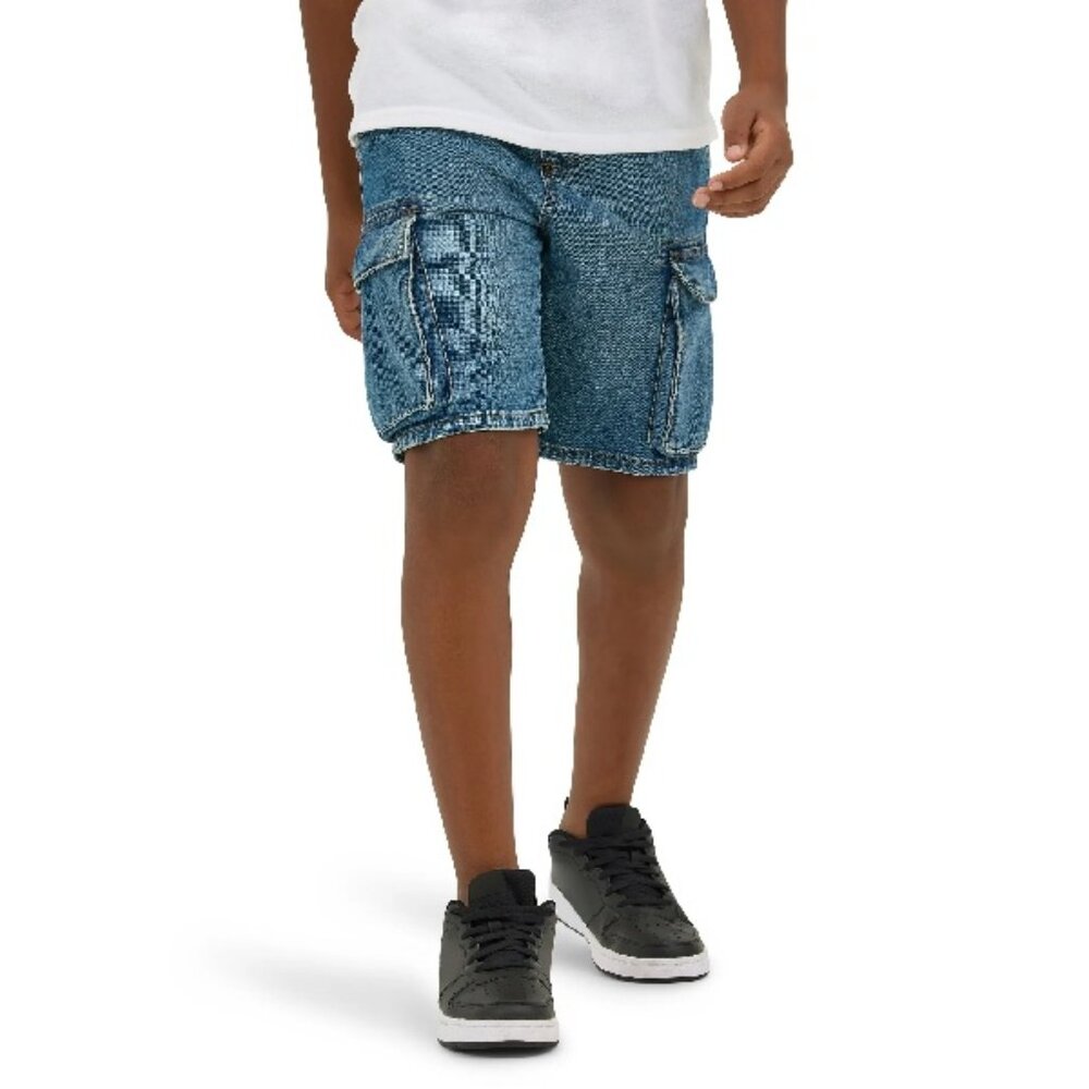 Wrangler® Boy's Denim Straight Fit Cargo Shorts Size 18  XXL NWT